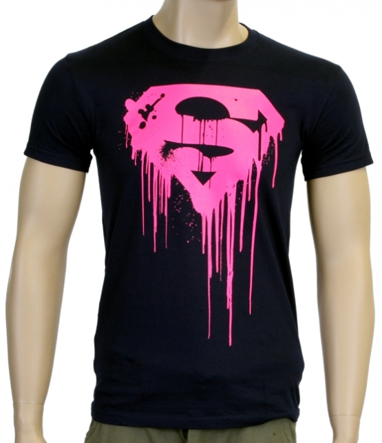 SUPERMAN navy/pink NEU  T-Shirt S M L XL XL