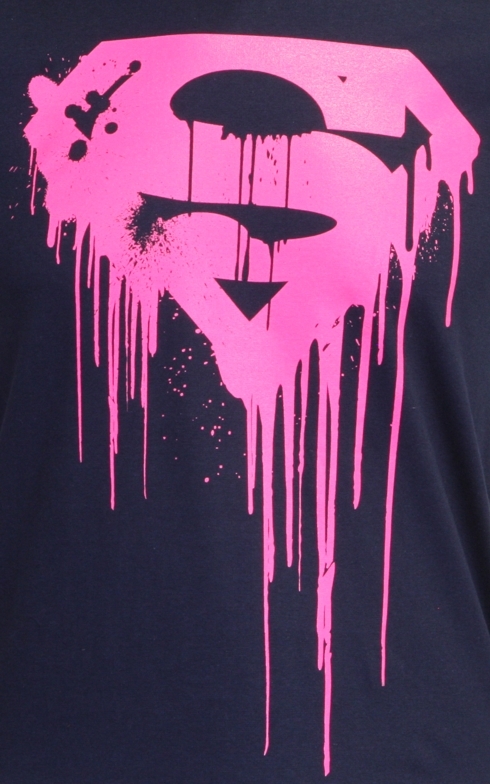 SUPERMAN navy/pink NEU  T-Shirt S M L XL XL