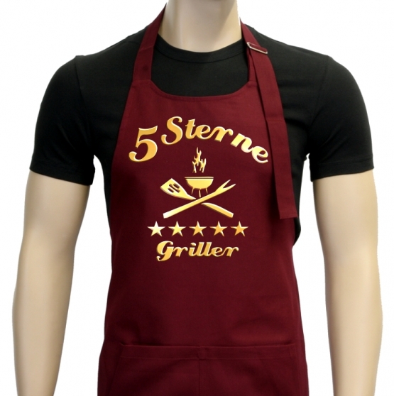 5 STERNE GRILLER - Grillschürze - grillen - BBQ GRILL SCHÜRZE GR