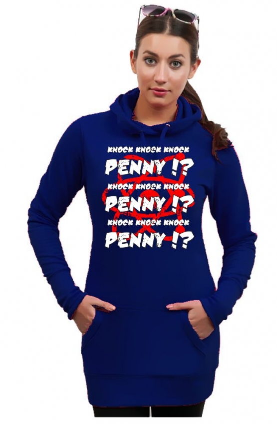 PENNY?! PENNY?! - Long Hoodie Sweatshirt mit Kapuze Damen - Big