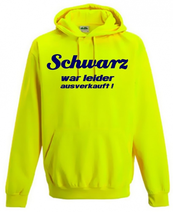 Schwarz war leider ausverkauft ! NEON SWEATSHIRT mit Kapuze HOOD