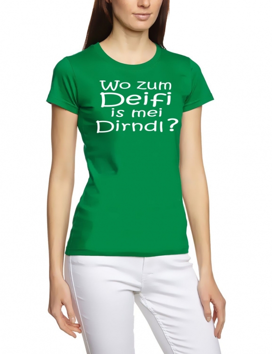 Wo zum DEIFI is mei DIRNDL ? Girly T-Shirt div. Farben S - XXL