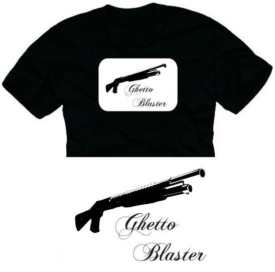 PUMPGUN action GHETTOBLASTER t-shirt black shirt