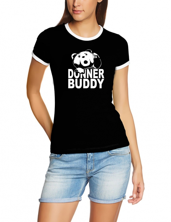 DONNER BUDDY - THUNDER SONG TEDDY fuck you thunder Ringer T-Shir