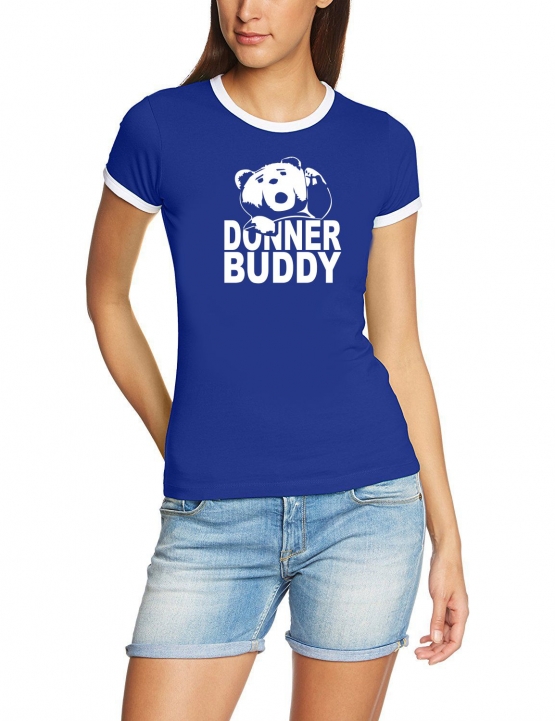 DONNER BUDDY - THUNDER SONG TEDDY fuck you thunder Ringer T-Shir