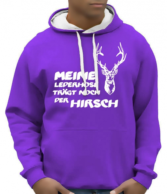 Meine Lederhose trägt noch der Hirsch - Oktoberfest Hoodie Wiesn