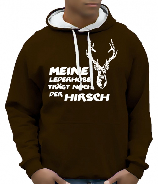 Meine Lederhose trägt noch der Hirsch - Oktoberfest Hoodie Wiesn