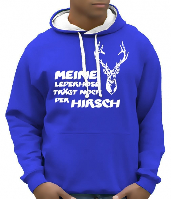 Meine Lederhose trägt noch der Hirsch - Oktoberfest Hoodie Wiesn