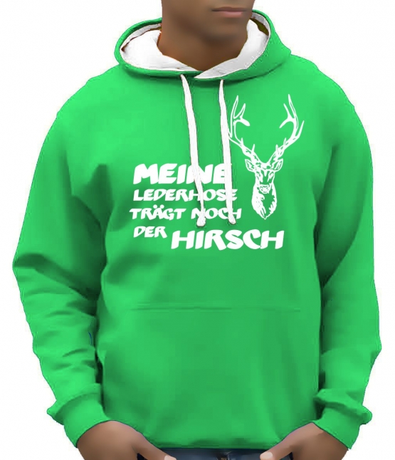 Meine Lederhose trägt noch der Hirsch - Oktoberfest Hoodie Wiesn