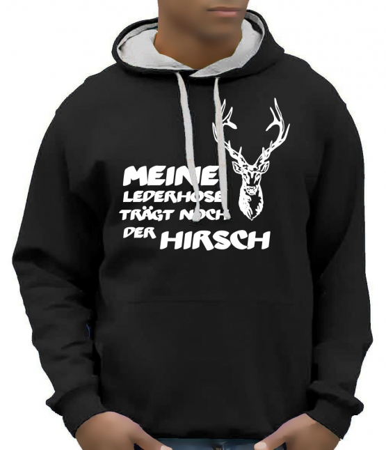 Meine Lederhose trägt noch der Hirsch - Oktoberfest Hoodie Wiesn