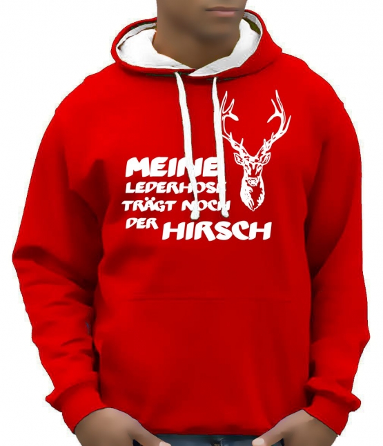 Meine Lederhose trägt noch der Hirsch - Oktoberfest Hoodie Wiesn