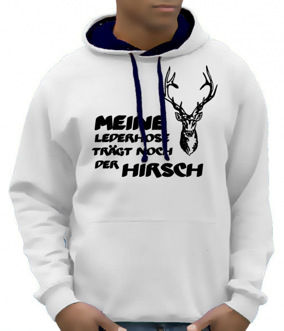 Meine Lederhose trägt noch der Hirsch - Oktoberfest Hoodie Wiesn