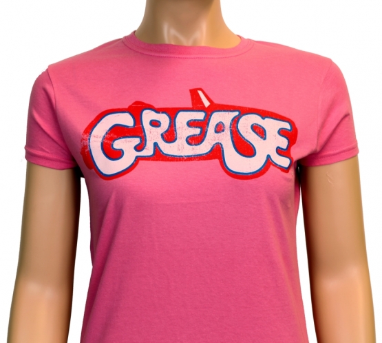 GREASE pink T-Shirt Rock n Roll Lovestory - GREASE LOGO T-SHIRT 