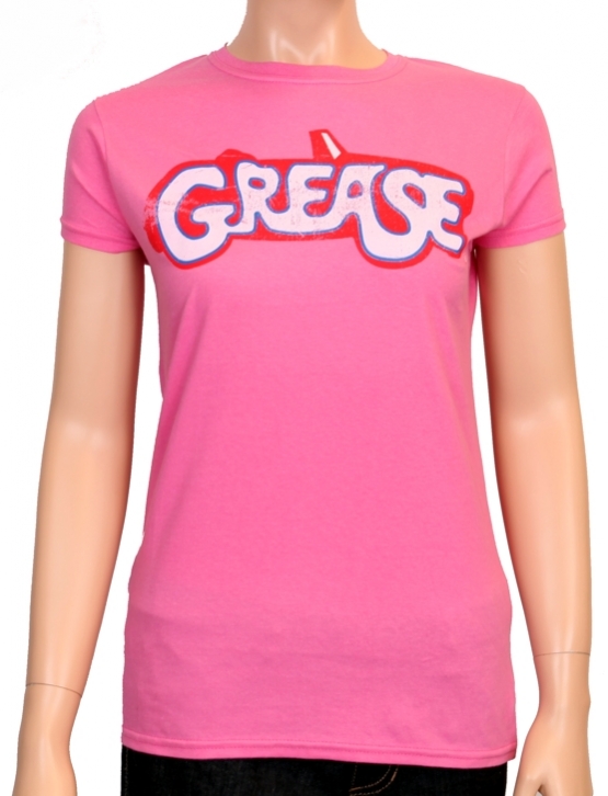 GREASE pink T-Shirt Rock n Roll Lovestory - GREASE LOGO T-SHIRT 