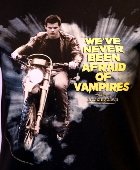 Twilight Saga Jacob Girly T-Shirt Schwarz Bike - Breaking Dawn -