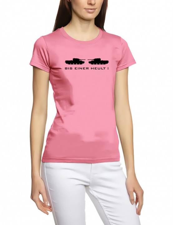 BIS EINER HEULT  Damen t-shirt PINK S M L XL