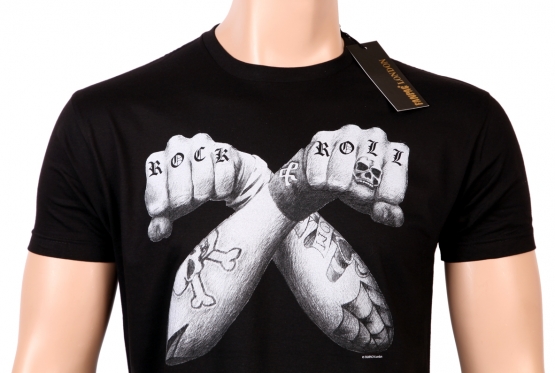 Rock & Roll Tatoo Arms - T-Shirt, Schwarz - S M L XL