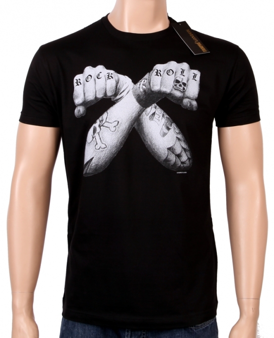 Rock & Roll Tatoo Arms - T-Shirt, Schwarz - S M L XL