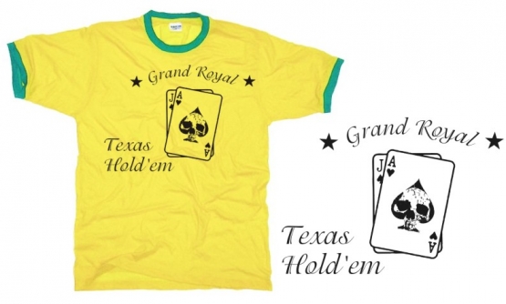 Poker t-shirt TEXAS HOLDE'M brazil Grand Ringer T-Shirt