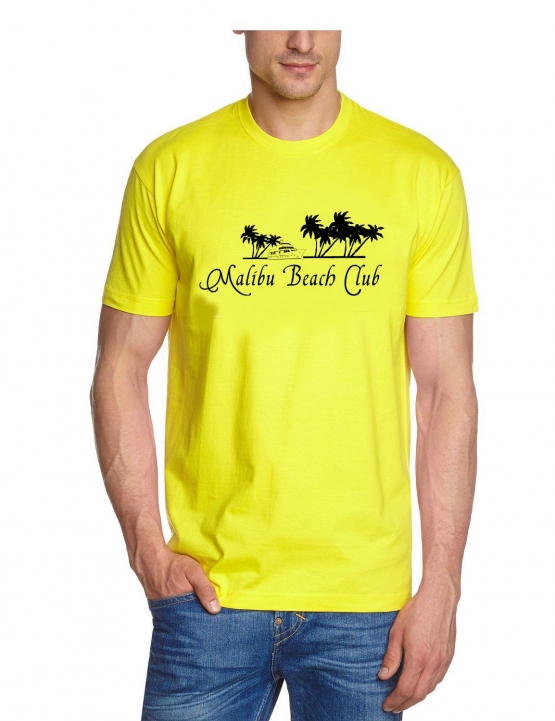 MALIBU BEACH CLUB member gelb/schwarz T-SHIRT