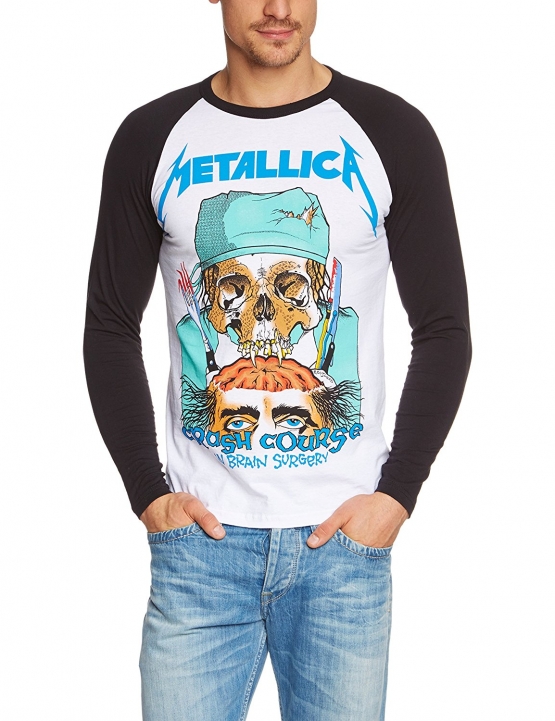 METALLICA baseball longsleeve CRASH COURSE BRAIN SURGERY T-Shirt