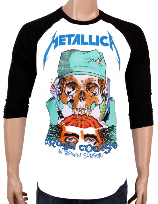 METALLICA baseball longsleeve CRASH COURSE BRAIN SURGERY T-Shirt