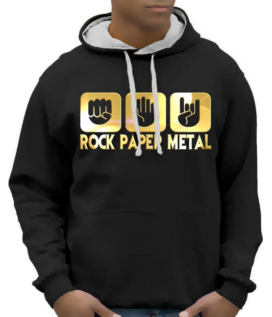 ROCK PAPER METAL - HEAVY METAL - Sweatshirt mit Kapuze - Hoodie