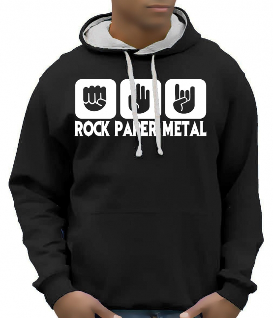 ROCK PAPER METAL - HEAVY METAL - Sweatshirt mit Kapuze - Hoodie