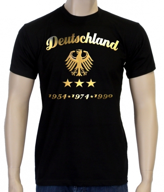 WM 2014 Fußball Deutschland Adler Gold 3 Sterne T-Shirt S M L XL