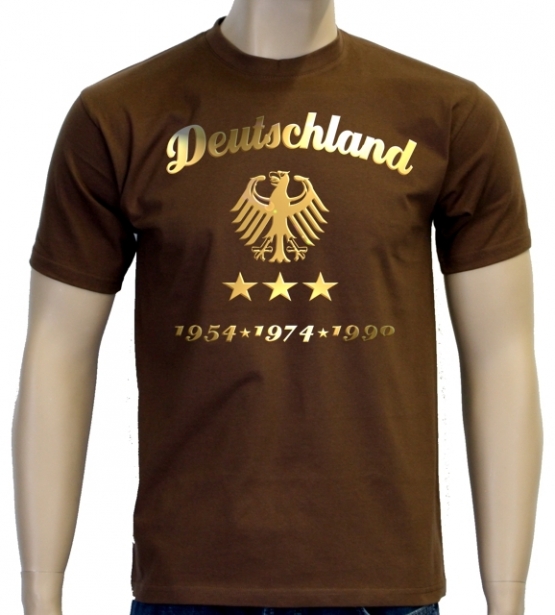 WM 2014 Fußball Deutschland Adler Gold 3 Sterne T-Shirt S M L XL