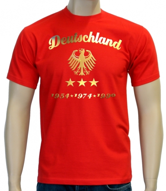 WM 2014 Fußball Deutschland Adler Gold 3 Sterne T-Shirt S M L XL