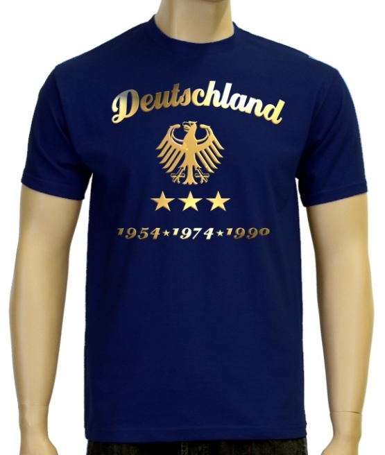 WM 2014 Fußball Deutschland Adler Gold 3 Sterne T-Shirt S M L XL