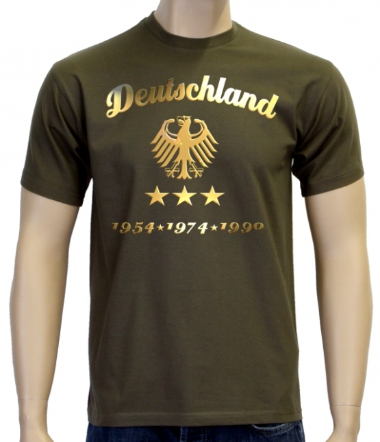 WM 2014 Fußball Deutschland Adler Gold 3 Sterne T-Shirt S M L XL