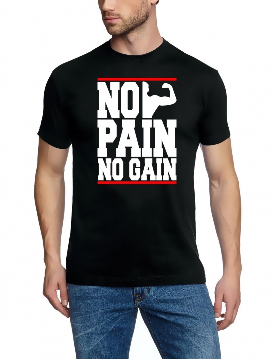 NO PAIN - NO GAIN !  T-Shirt div. Farben S M L XL 2XL 3XL 4XL 5X