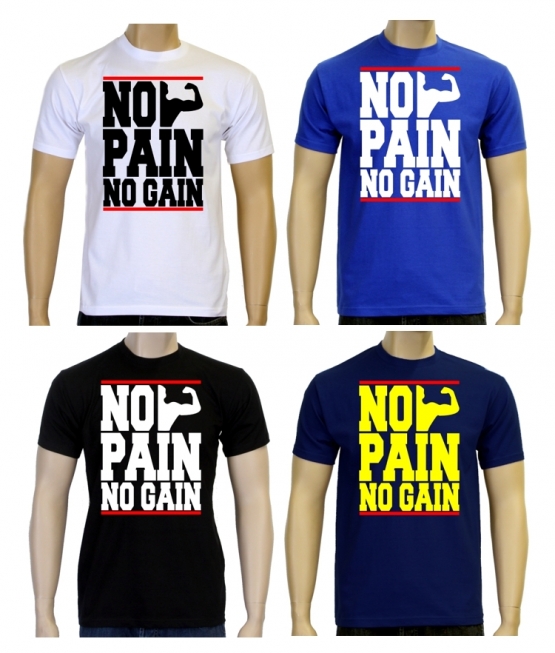 NO PAIN - NO GAIN !  T-Shirt div. Farben S M L XL 2XL 3XL 4XL 5X