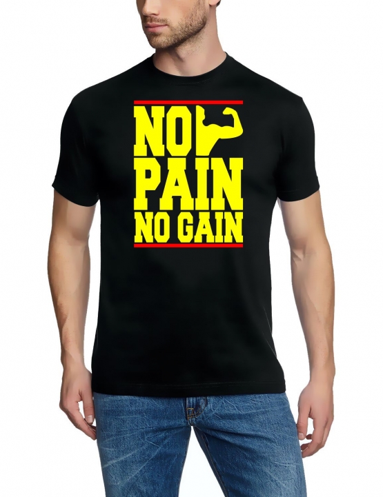 NO PAIN - NO GAIN !  T-Shirt div. Farben S M L XL 2XL 3XL 4XL 5X