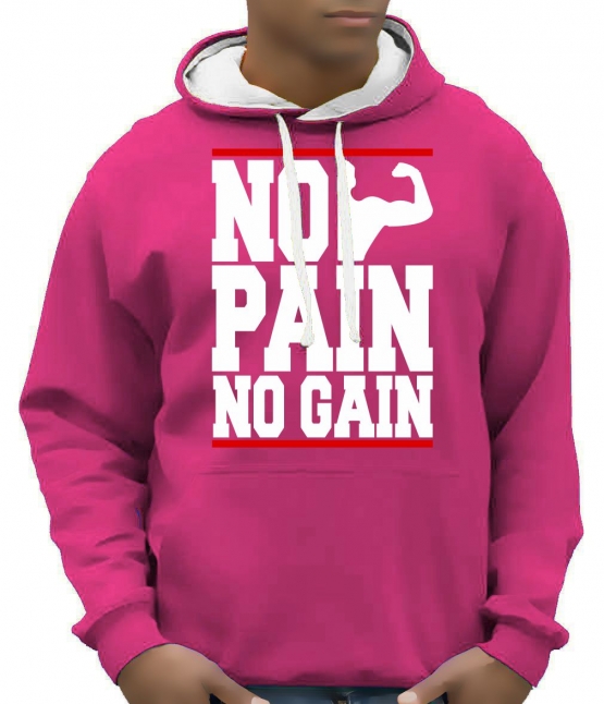 NO PAIN - NO GAIN ! Hoodie Sweatshirt mit Kapuze Hoodie Sweater 