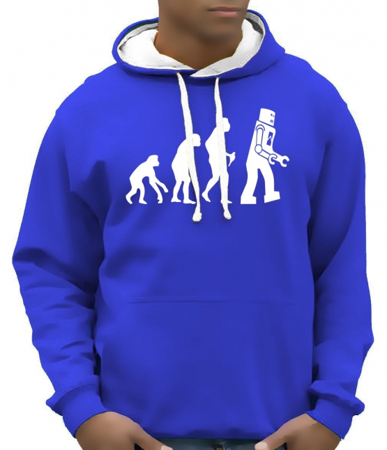 ROBOT EVOLUTION Hoodie Sweatshirt mit Kapuze Hoodie Sweater S M 