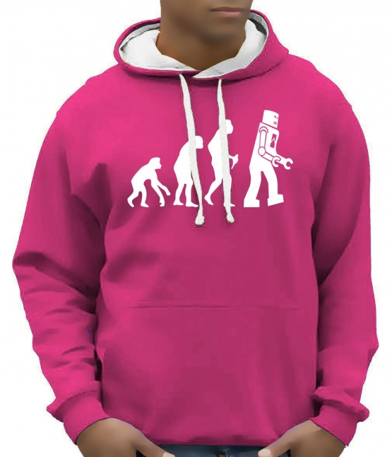 ROBOT EVOLUTION Hoodie Sweatshirt mit Kapuze Hoodie Sweater S M 