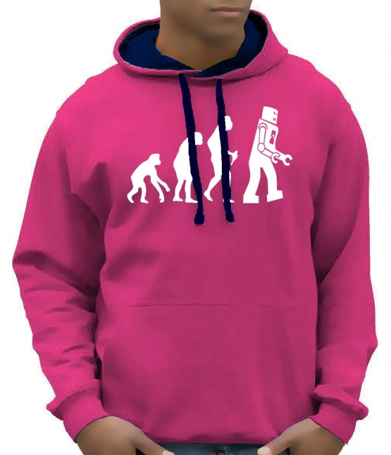 ROBOT EVOLUTION Hoodie Sweatshirt mit Kapuze Hoodie Sweater S M 