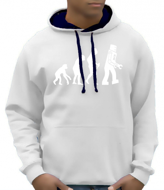 ROBOT EVOLUTION Hoodie Sweatshirt mit Kapuze Hoodie Sweater S M 