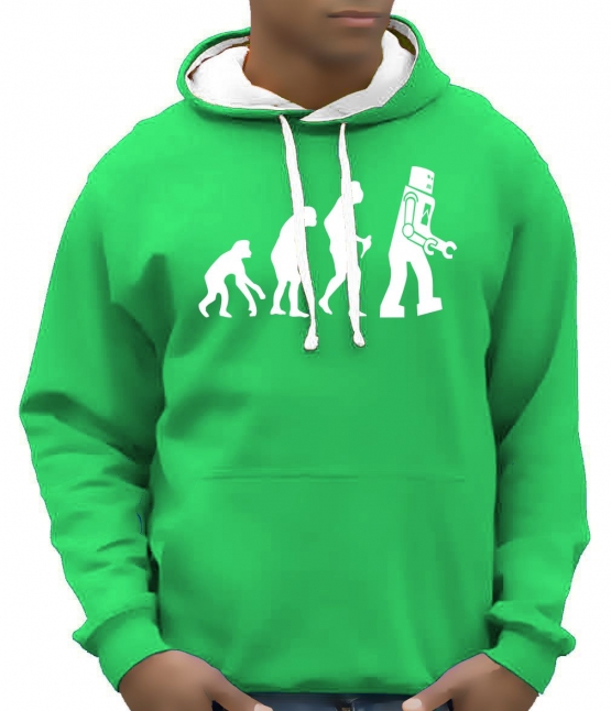 ROBOT EVOLUTION Hoodie Sweatshirt mit Kapuze Hoodie Sweater S M 