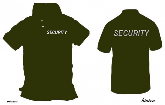 SECURITY - POLOSHIRT verschiedene Farben - reflektierende Folie