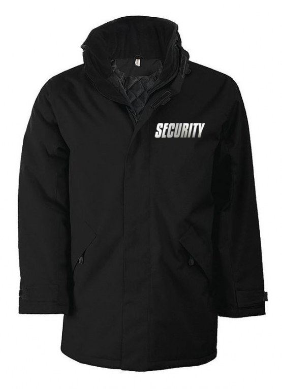 SECURITY - JACKE - reflektierende Folie XS - 4XL Druck vorne und