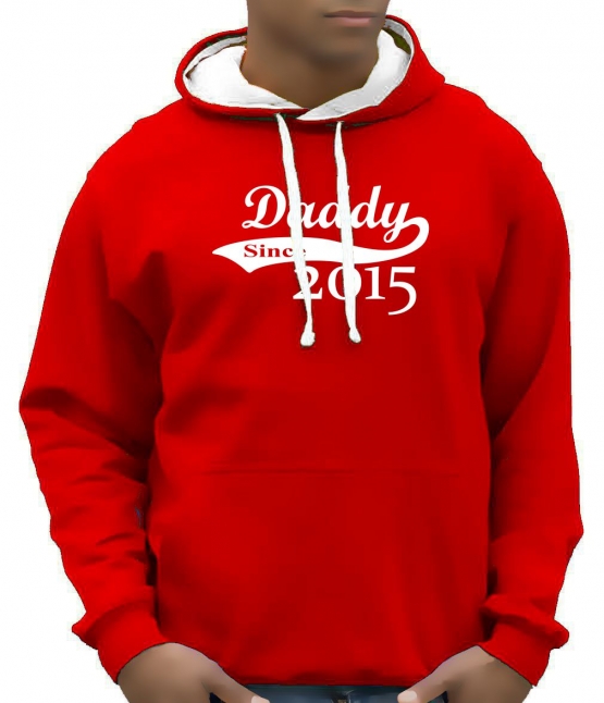 DADDY since 2015 - Hoodie Sweatshirt mit Kapuze Hoodie Sweater S