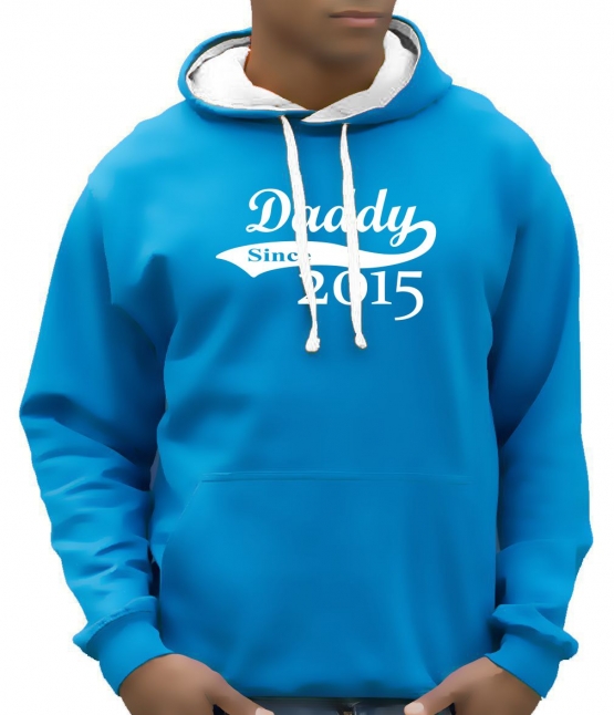 DADDY since 2015 - Hoodie Sweatshirt mit Kapuze Hoodie Sweater S