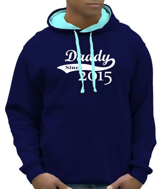 DADDY since 2015 - Hoodie Sweatshirt mit Kapuze Hoodie Sweater S