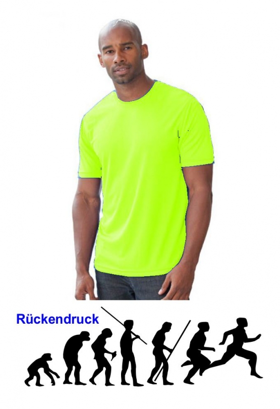 Evolution Running Laufshirt Sport Funktionsshirt Druck hinten, H