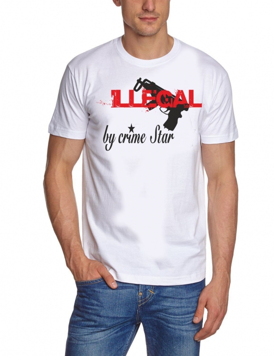 ILLEGAL by CRIMESTAR  t-shirt weiss S M L XL XXL XXXL