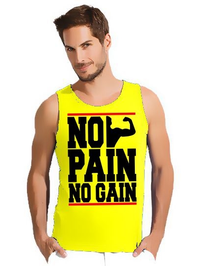 NO PAIN - NO GAIN ! TANKSHIRT T-Shirt div. Farben S M L XL 2XL